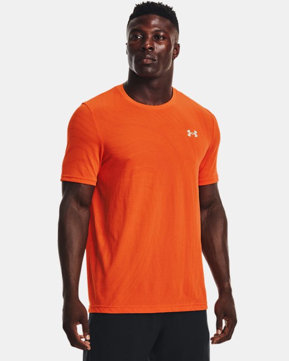 Men's UA Seamless Surge Short Sleeve, Orange, pdpMainDesktop image number 0